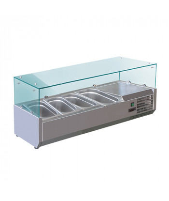VITRINETTE RÉFRIGÉRÉE - 3 bacs / GN 1/3  + 1 bac /  GN 1/2