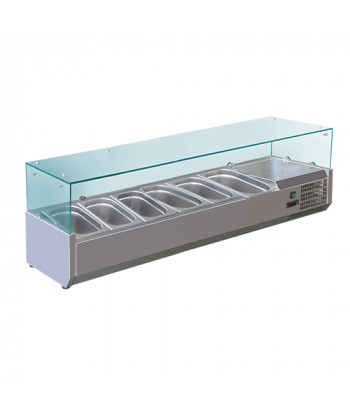 VITRINETTE RÉFRIGÉRÉE - 5 bacs / GN 1/3  + 1 bac /  GN 1/2