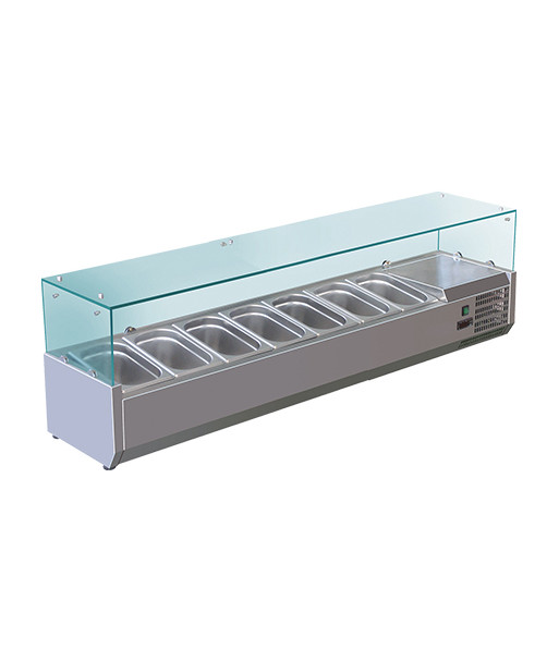VITRINETTE RÉFRIGÉRÉE - GN 1/4 - 7 BACS VITRINETTE RÉFRIGÉRÉE - GN 1/4 - 7 BACS