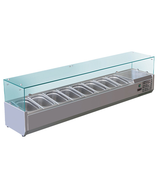 VITRINETTE RÉFRIGÉRÉE - GN 1/4 - 8 BACS VITRINETTE RÉFRIGÉRÉE - GN 1/4 - 8 BACS
