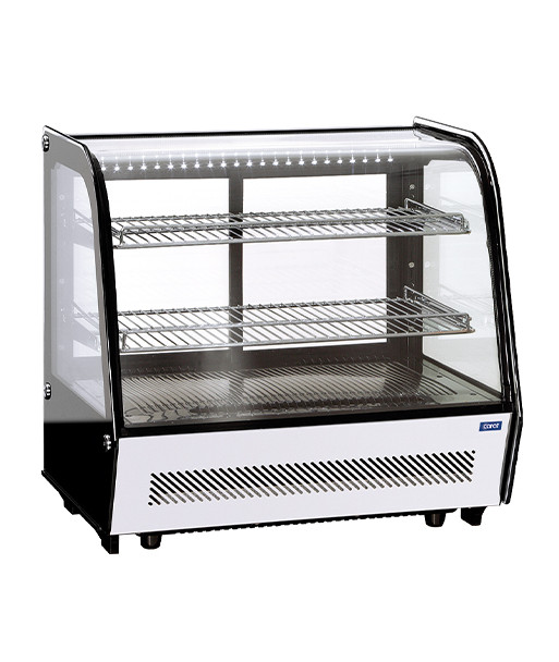 VITRINE REFRIGÉRÉE / À POSER - 78 L - VERRE COURBÉ VITRINE REFRIGÉRÉE / À POSER - 78 L - VERRE COURBÉ