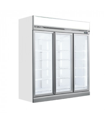 VITRINE MURALE - GAMME MARKET - 1530 L - 3 PORTES - NEGATIF - BLANCHE