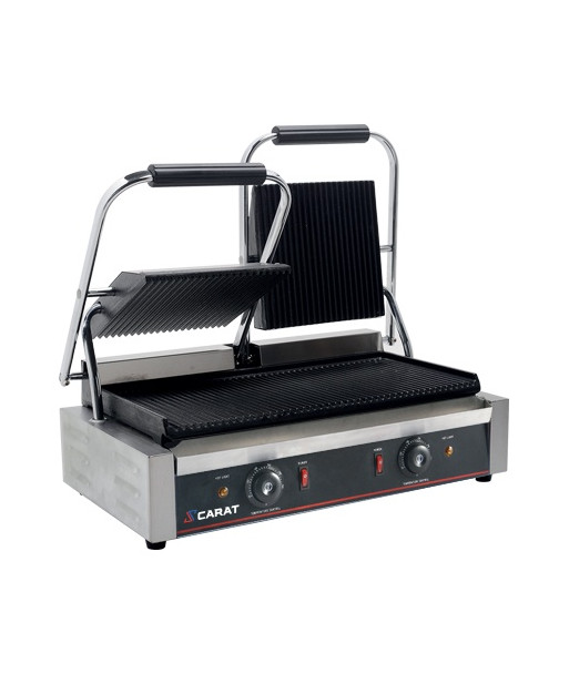 GRILL PANINI - Gamme ECO - DOUBLE PLAQUE RAINURÉE / RAINURÉE