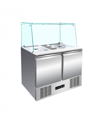 SALADETTE RÉFRIGÉRÉE - 2 x GN 1/1 + 3 x GN 1/6 - 2 PORTES