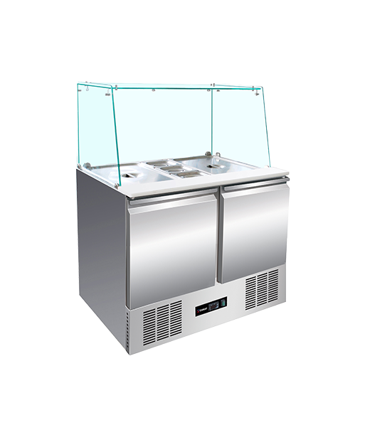 SALADETTE RÉFRIGÉRÉE - 2 x GN 1/1 + 3 x GN 1/6 - 2 PORTES SALADETTE RÉFRIGÉRÉE - 2 x GN 1/1 + 3 x GN 1/6 - 2 PORTES
