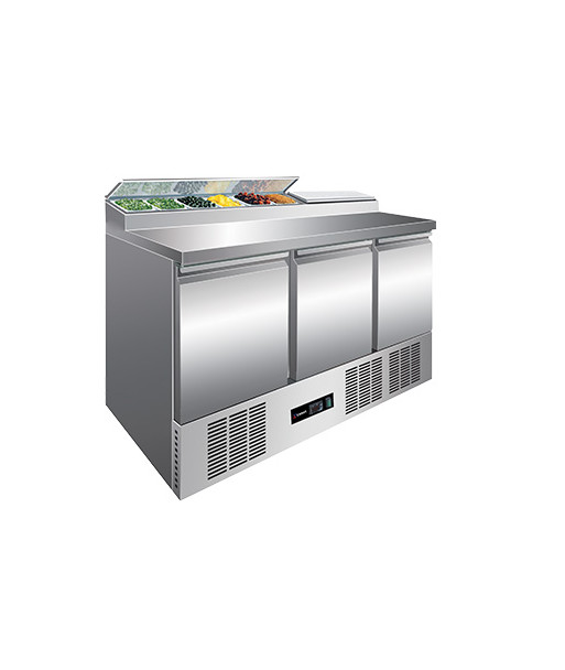 REFRIGERATED SALADETTE - 8 x GN 1/6 - 3 DOORS REFRIGERATED SALADETTE - 8 x GN 1/6 - 3 DOORS