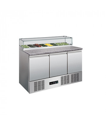 REFRIGERATED PIZZA COUNTER - 8 x GN 1/4  - 3 DOORS