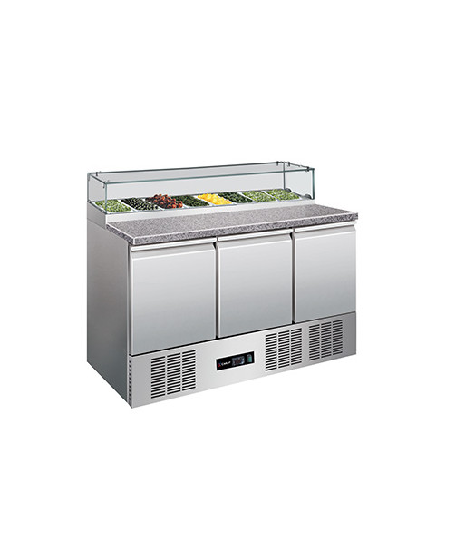 REFRIGERATED PIZZA COUNTER - 8 x GN 1/4 - 3 DOORS REFRIGERATED PIZZA COUNTER - 8 x GN 1/4 - 3 DOORS